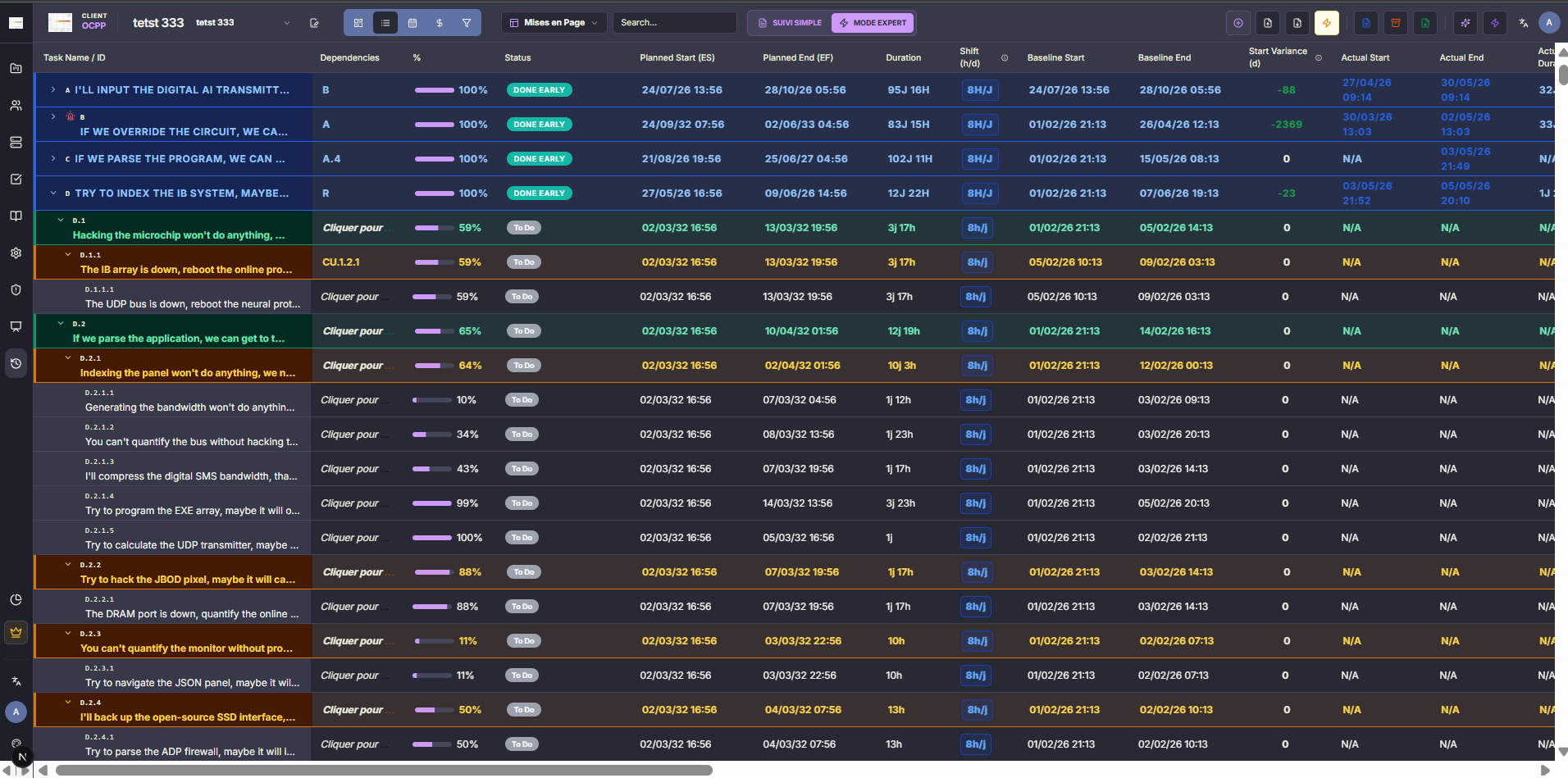 Multi-Project Dashboard